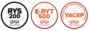 Red yoga school logo
